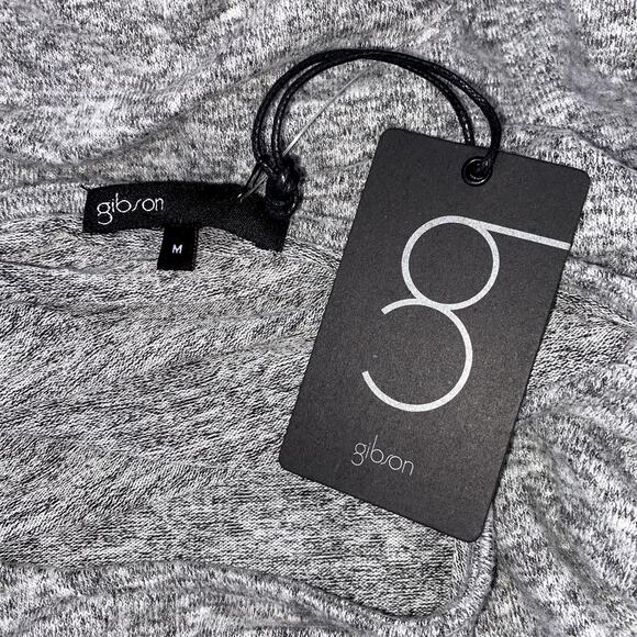 Gibson Sweater Women Medium Heather Gray Twist Soft Lagenlook NWT - Picture 2 of 6